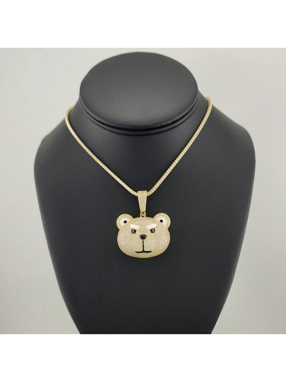 Sterling Silver 925 Angry Bear Pendant Necklace – Fierce Animal Jewelry